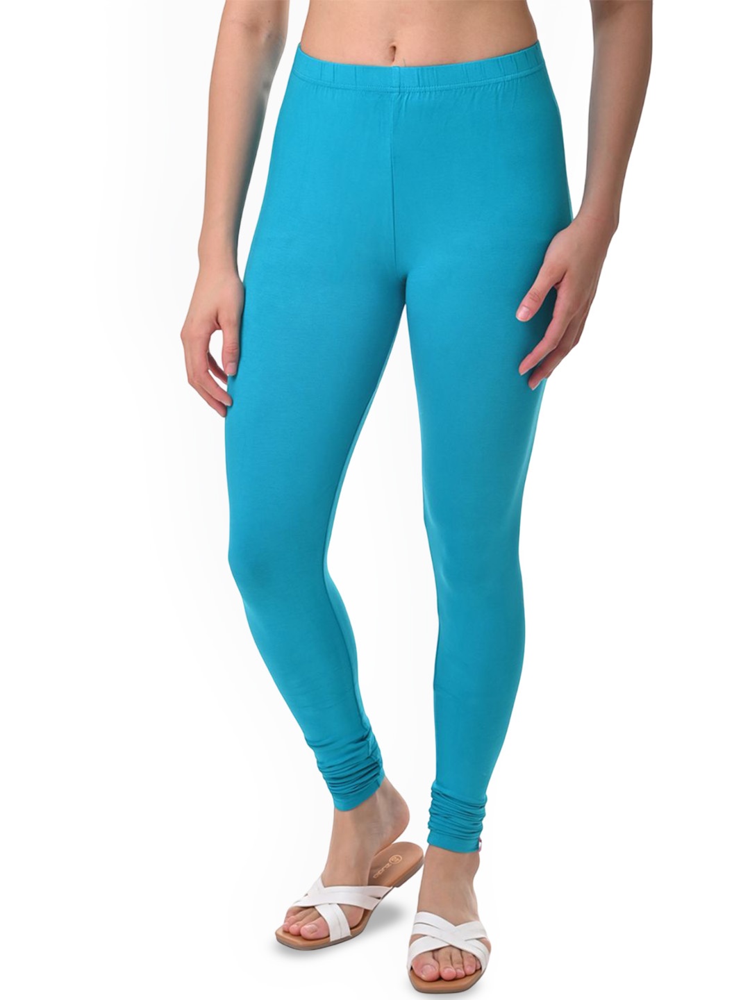 

Fly Birds Women Mid-Rise Churidar-Length Leggings, Blue