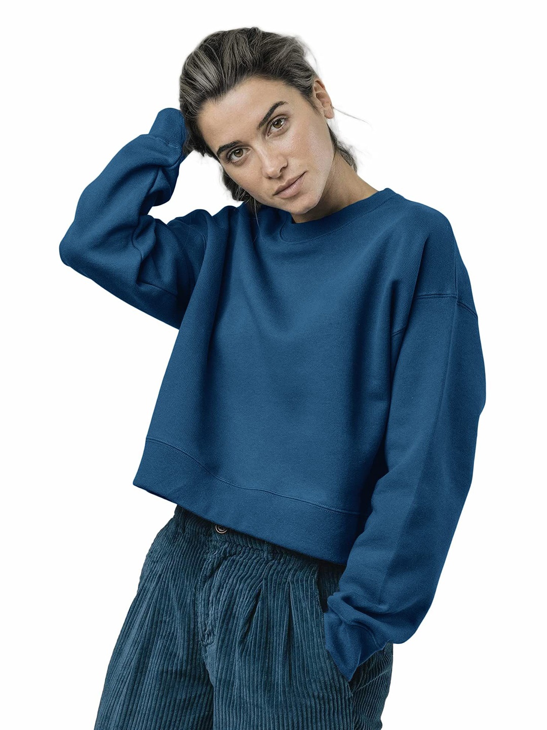 

NOTWILD Women Plus Size Hooded Sweatshirt, Navy blue