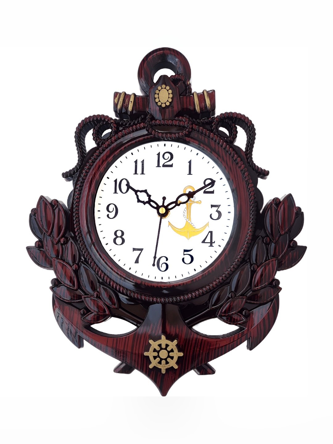 

Big Bang Maroon & White Textured Traditional Analogue Round Shaped Wall Clock
