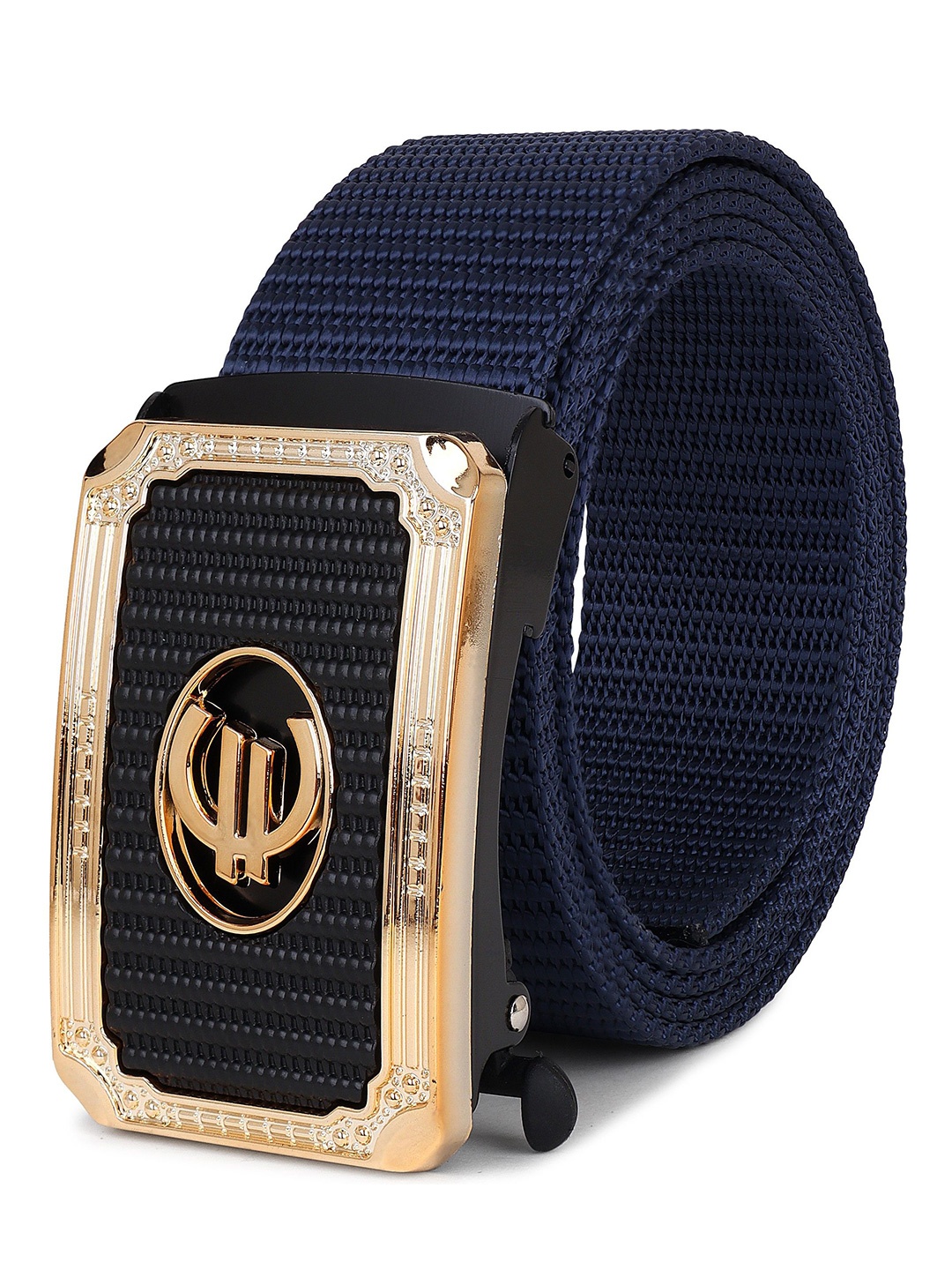 

Metronaut Men Textured Formal Belt, Blue