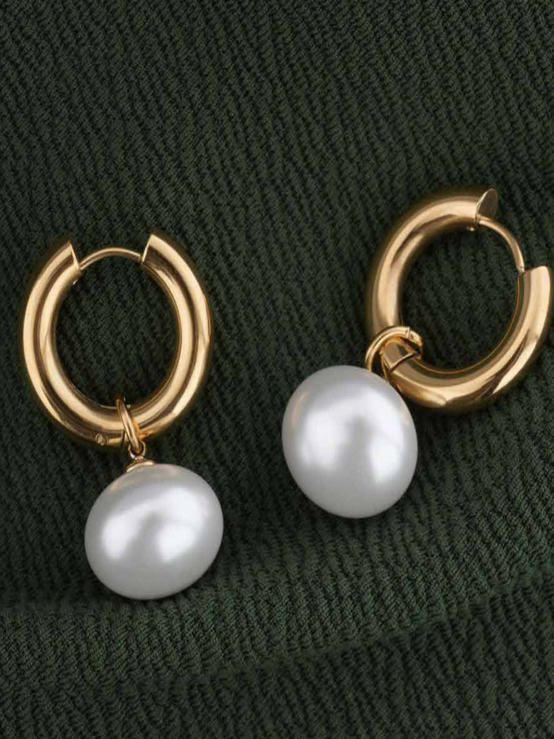

PALMONAS Contemporary Hoop Earrings, Gold