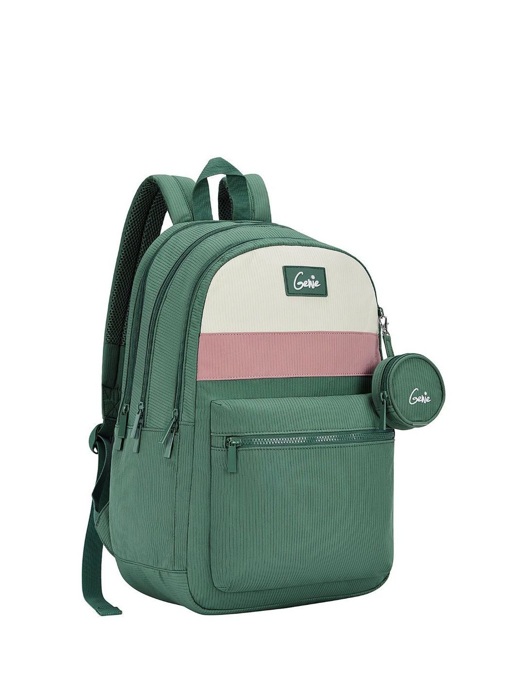 

Genie Women Graphic Backpack With Zip Pouch, Green