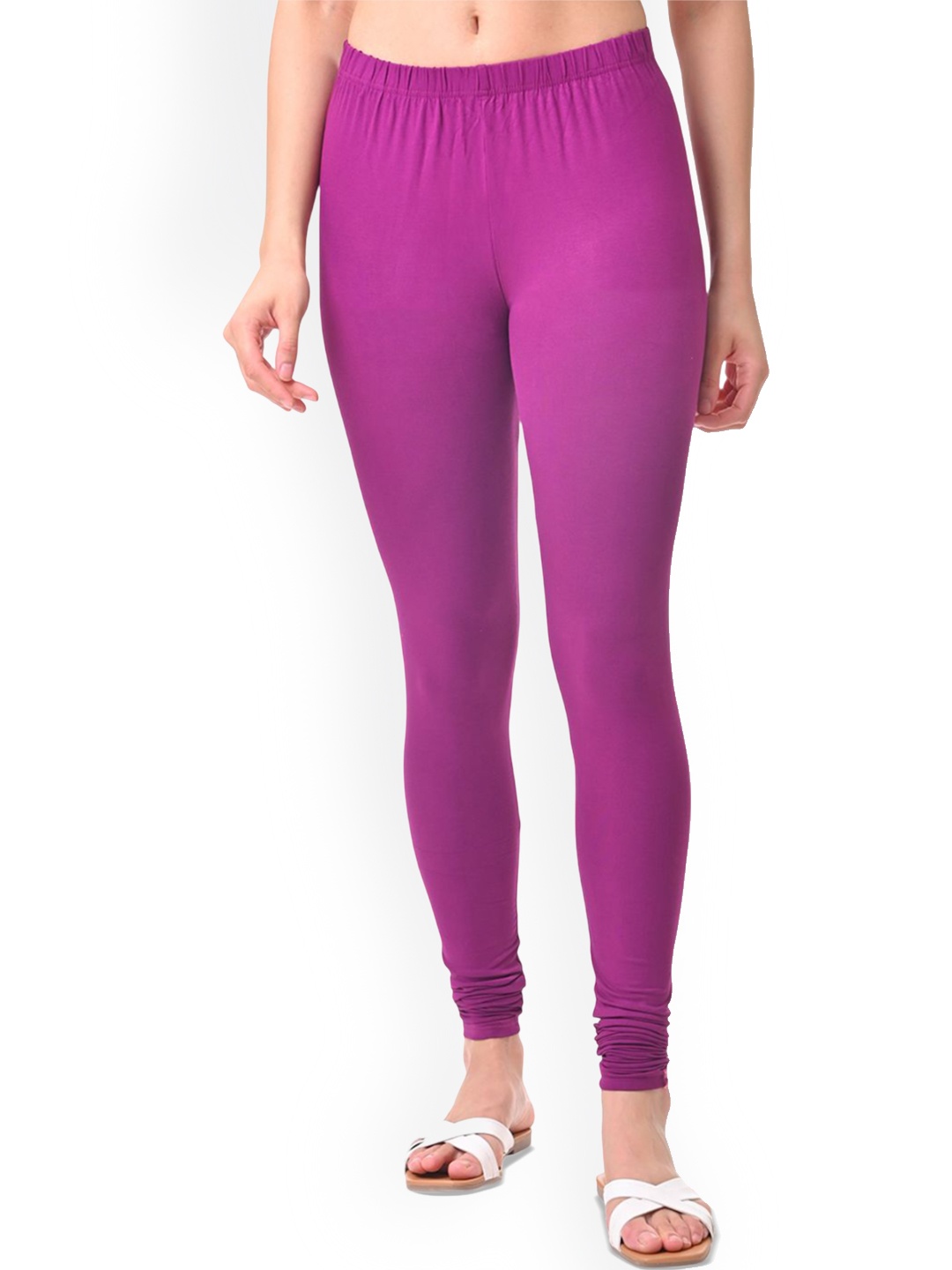 

Fly Birds Women Mid-Rise Churidar-Length Leggings, Purple