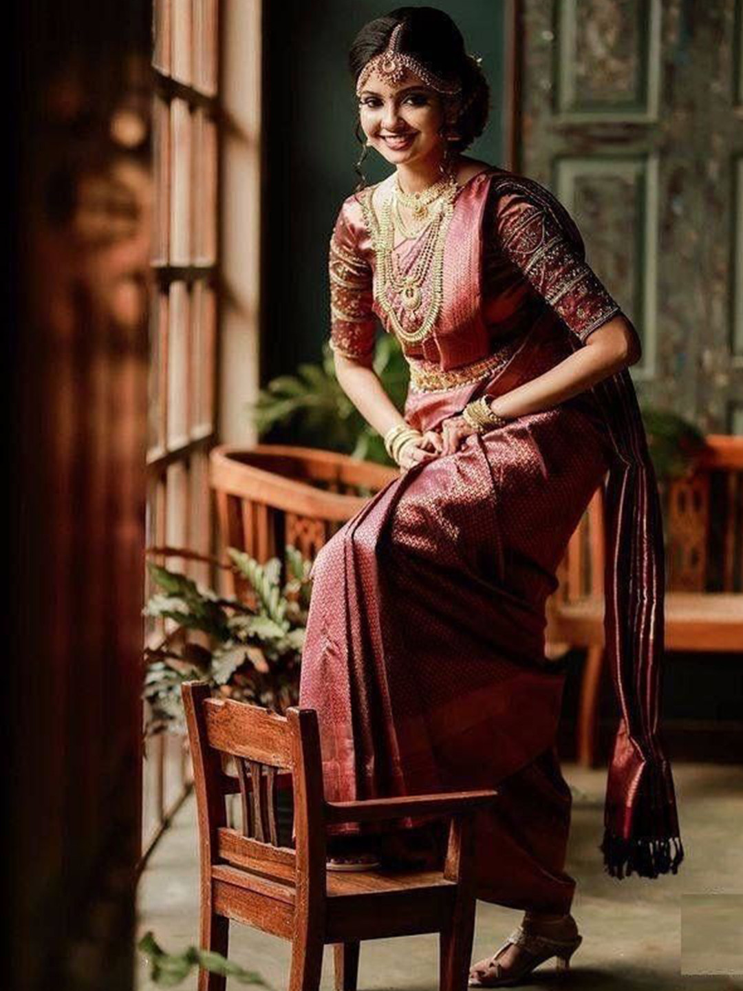 

bansari textiles Woven Design Zari Banarasi Saree, Pink