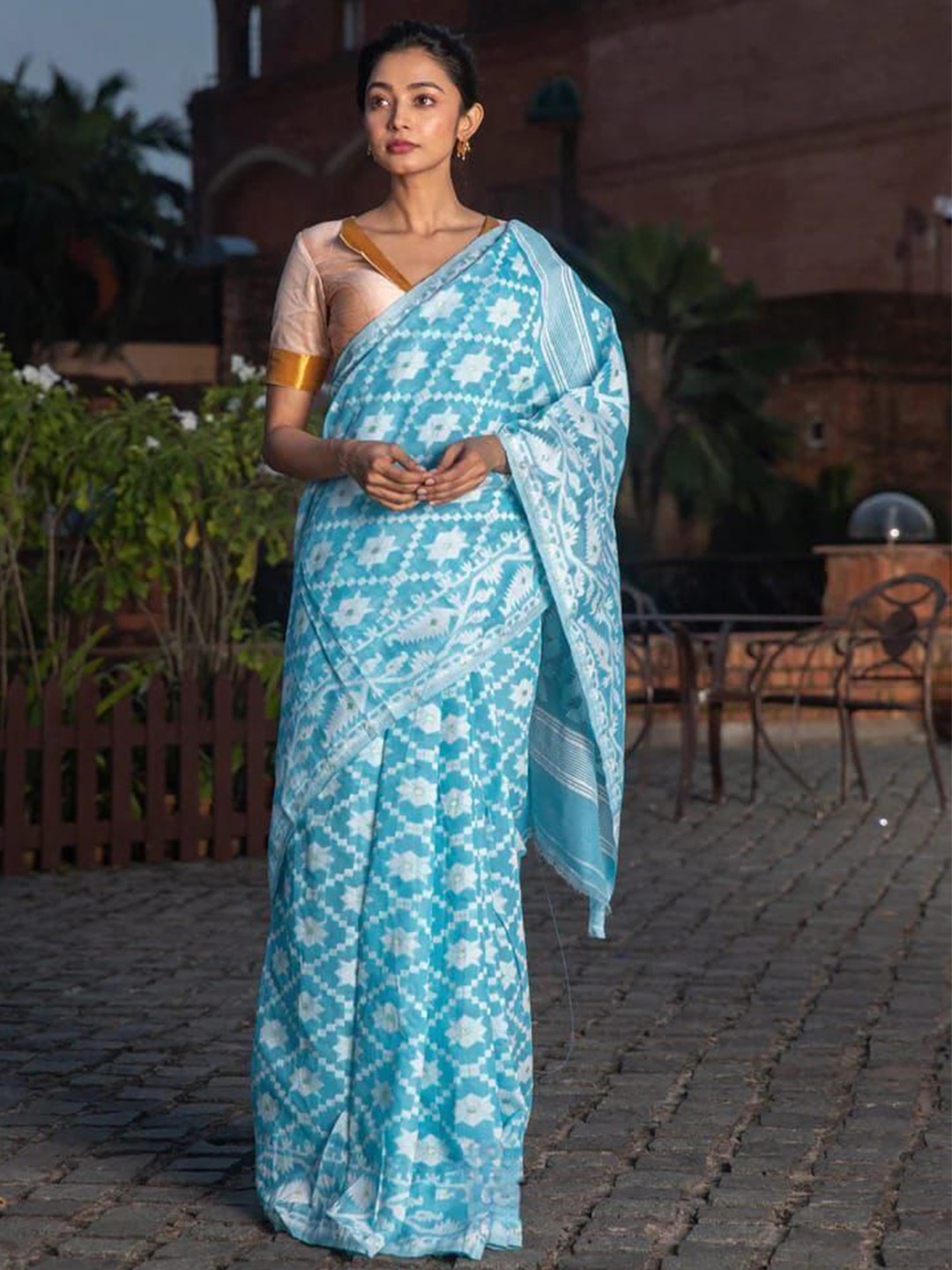 

bansari textiles Woven Design Kota Saree, Blue