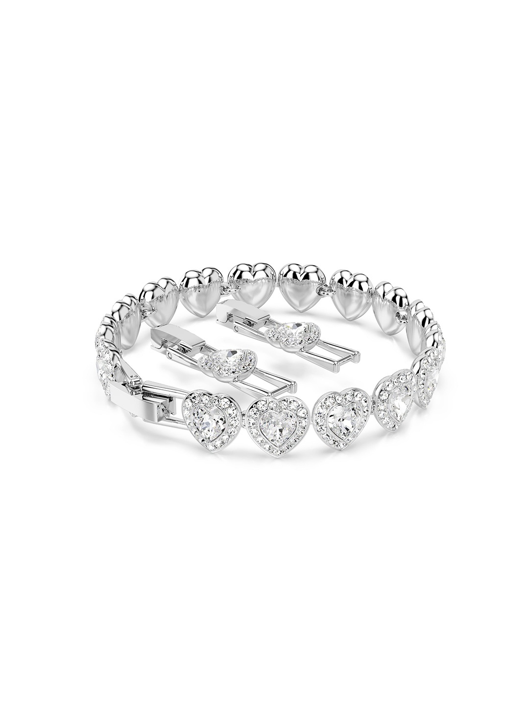 

SWAROVSKI Crystal-Studded Heart Bracelet, Silver