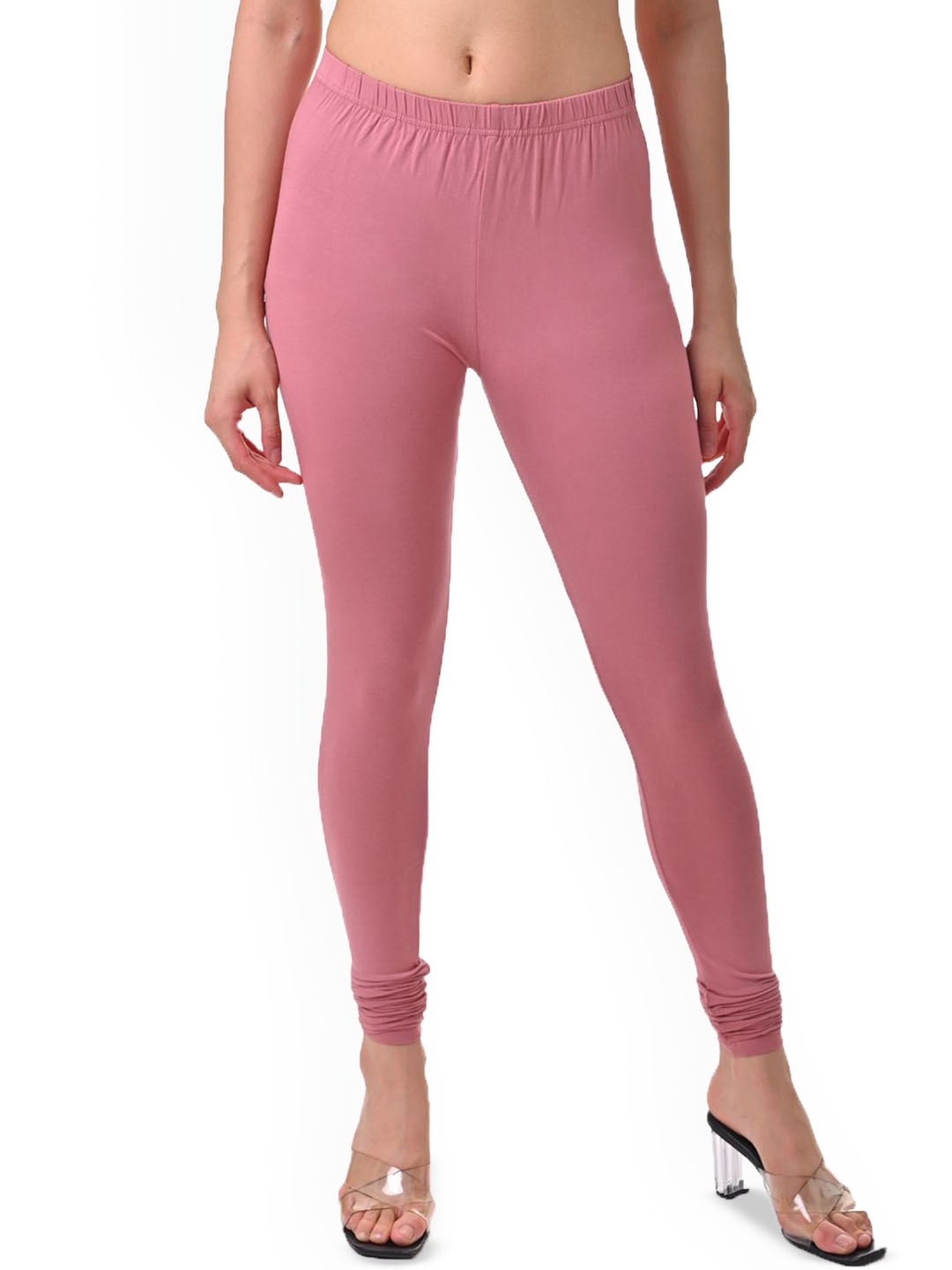 

Fly Birds Women Mid-Rise Cotton Churidar-Length Leggings, Mauve
