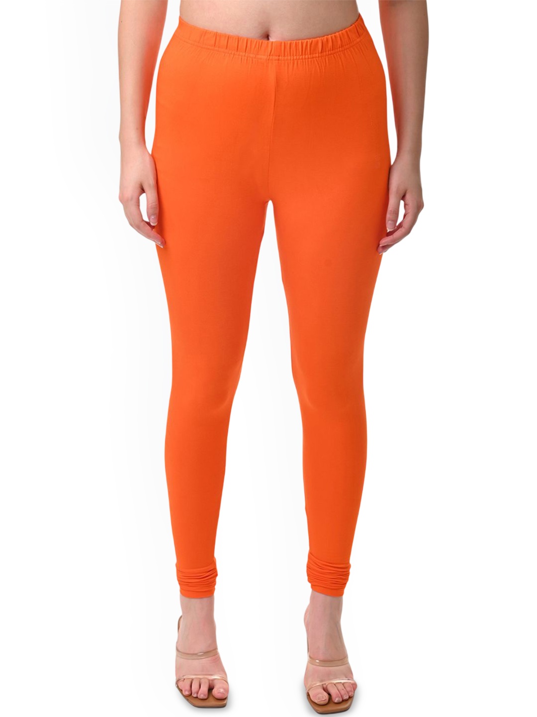 

Fly Birds Women Mid-Rise Churidar-Length Leggings, Orange