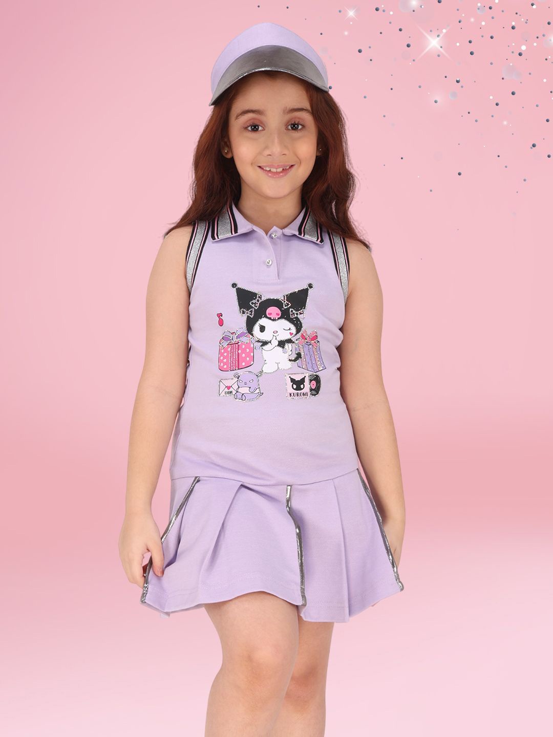 

CUTECUMBER Girls Fit & Flare Dress, Purple