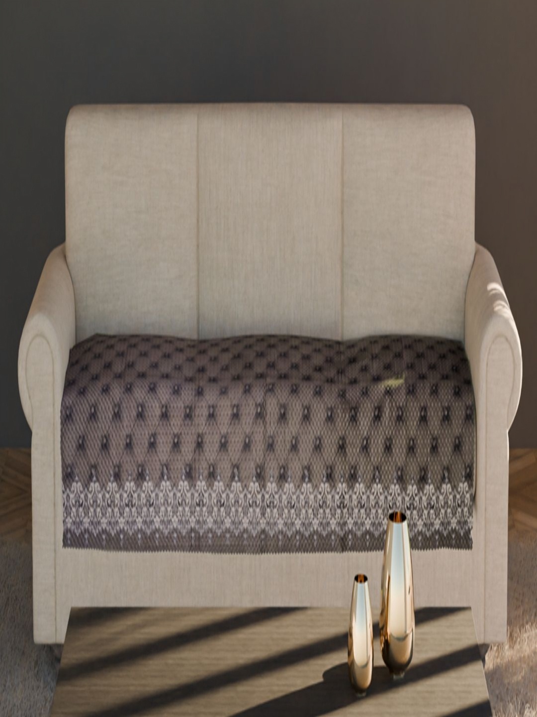 

Fashion Throw Brown & Black Printed Velvet Sofa Cover