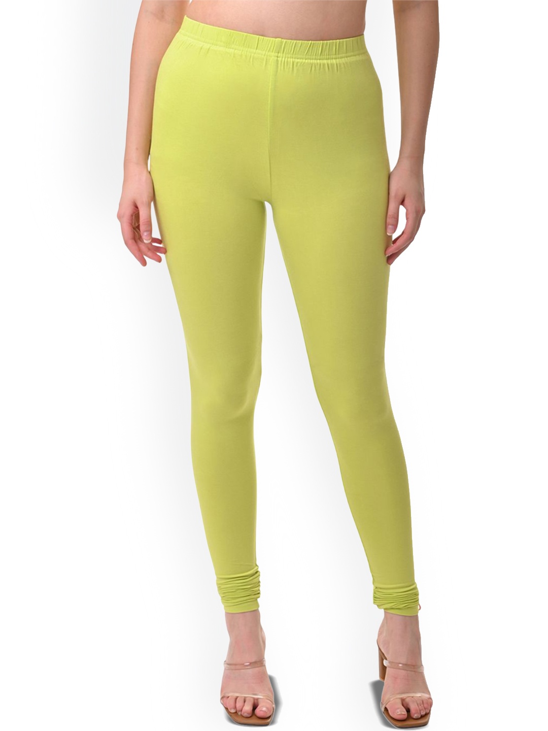 

Fly Birds Women Mid-Rise Churidar-Length Leggings, Green