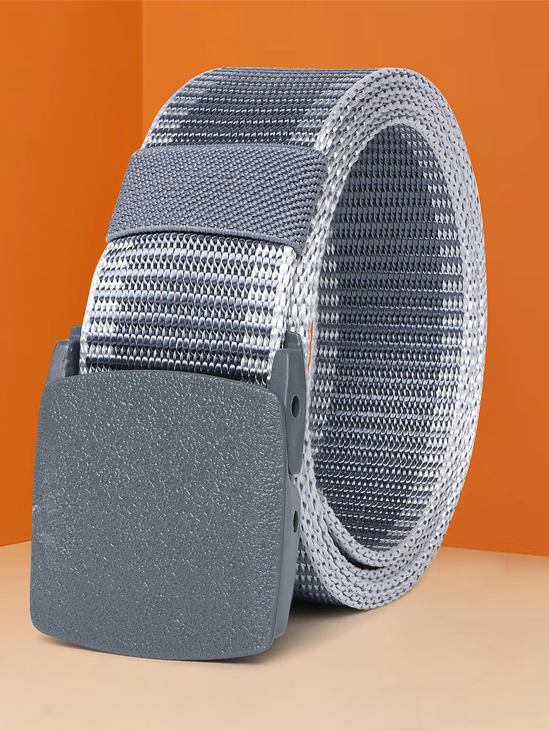 

Metronaut Men Textured Formal Belt, Grey