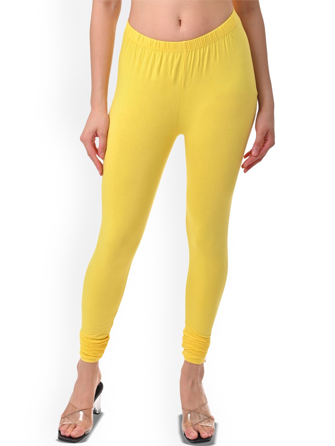 

Fly Birds Women Mid-Rise Churidar-Length Leggings, Yellow