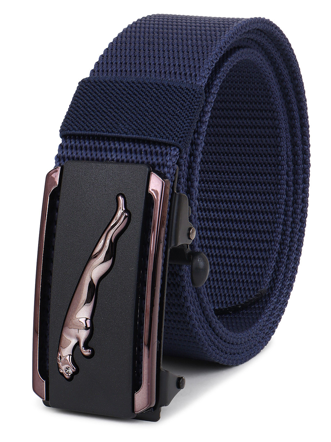

Metronaut Men Textured Formal Belt, Blue