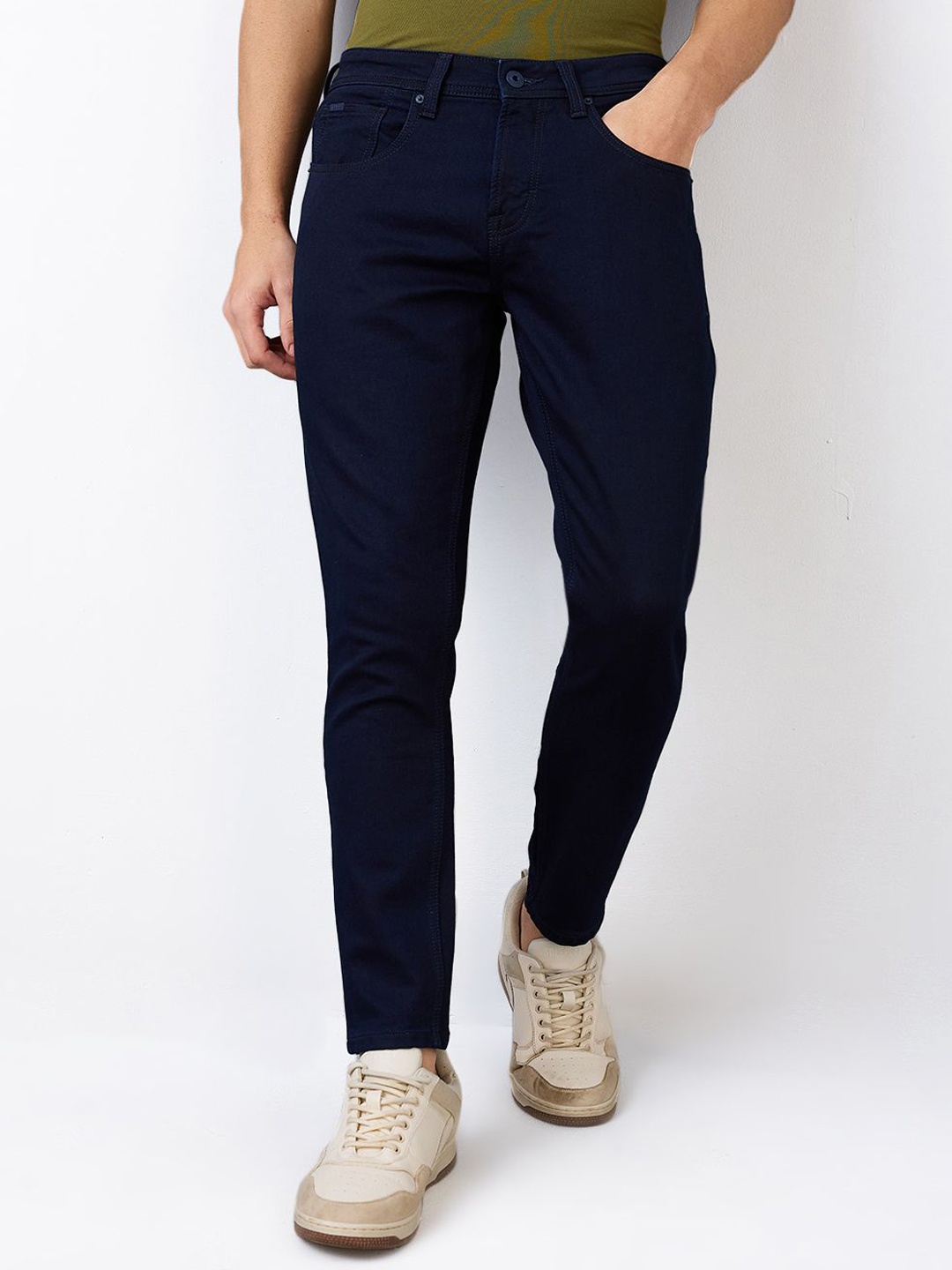 

SPYKAR Men Slim Fit Mid-Rise Cotton Jeans, Blue