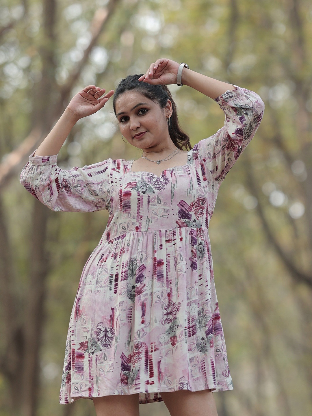 

Swarna Akriti Dyed Fit & Flare Dress, Multi
