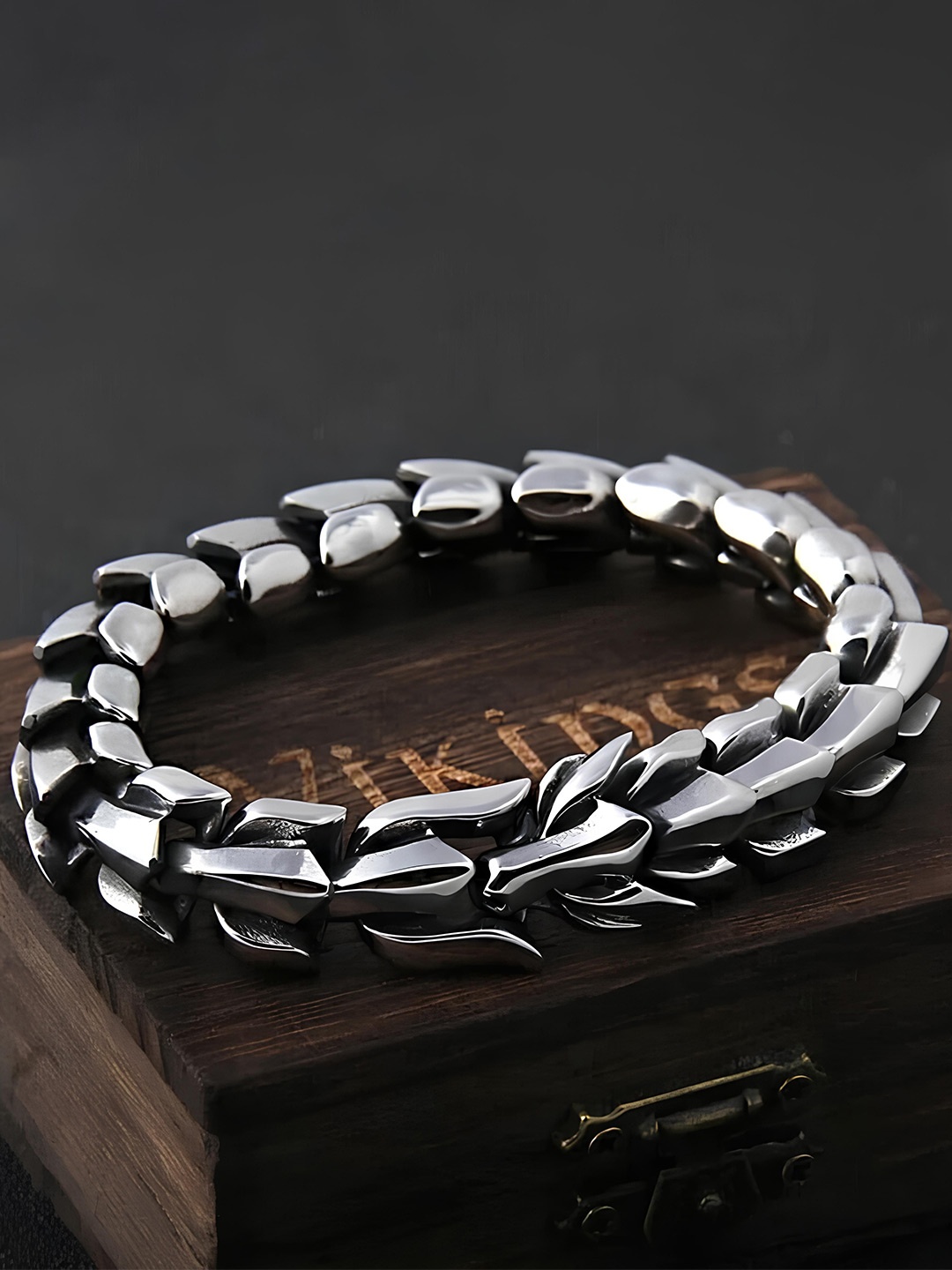 

KARISHMA KREATIONS Unisex Stainless Steel Silver-Plated Bangle-Style Bracelet