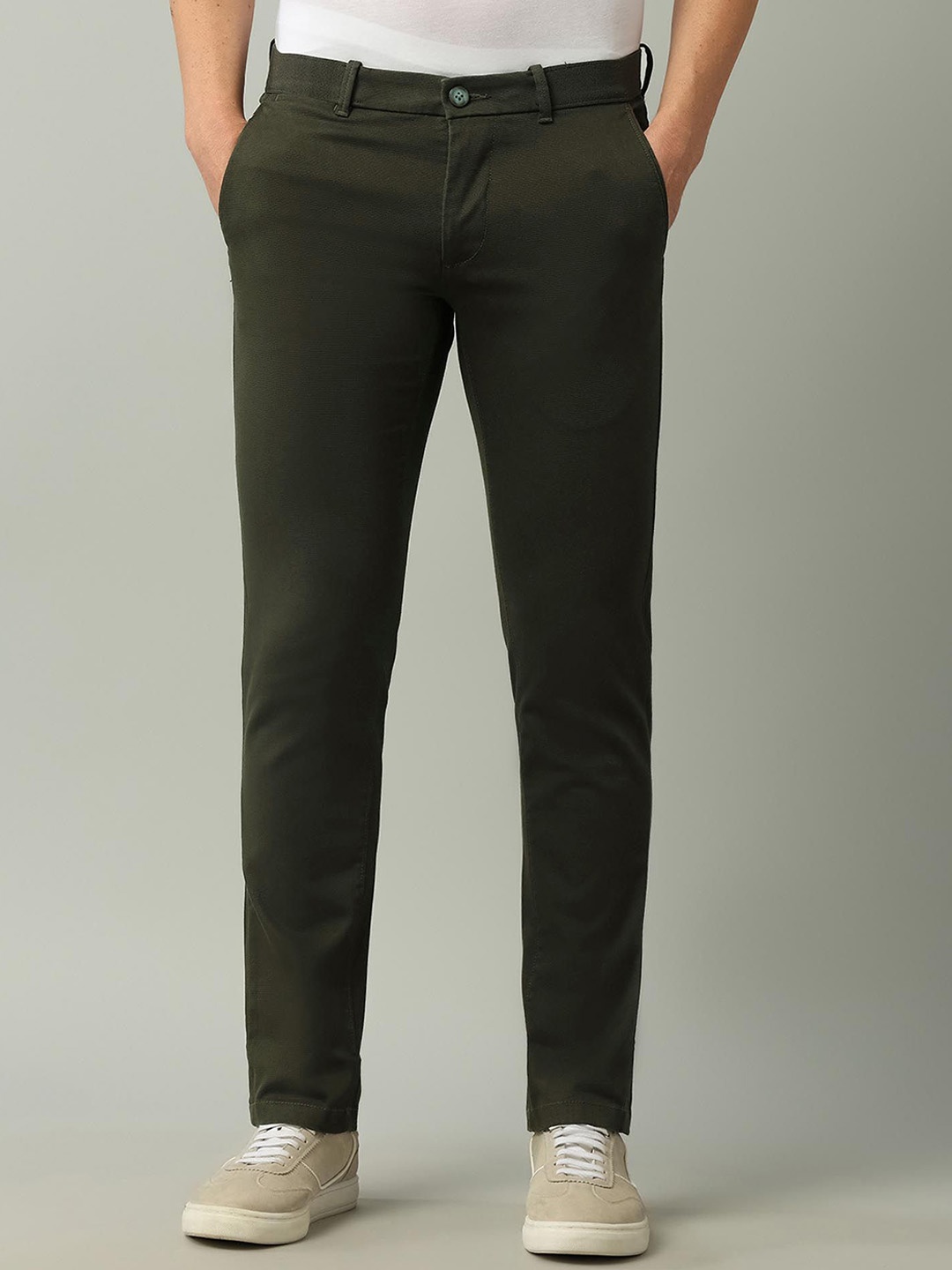 

Arrow Sport AutoFlex Slim Fit Dobby Weave Trousers, Olive