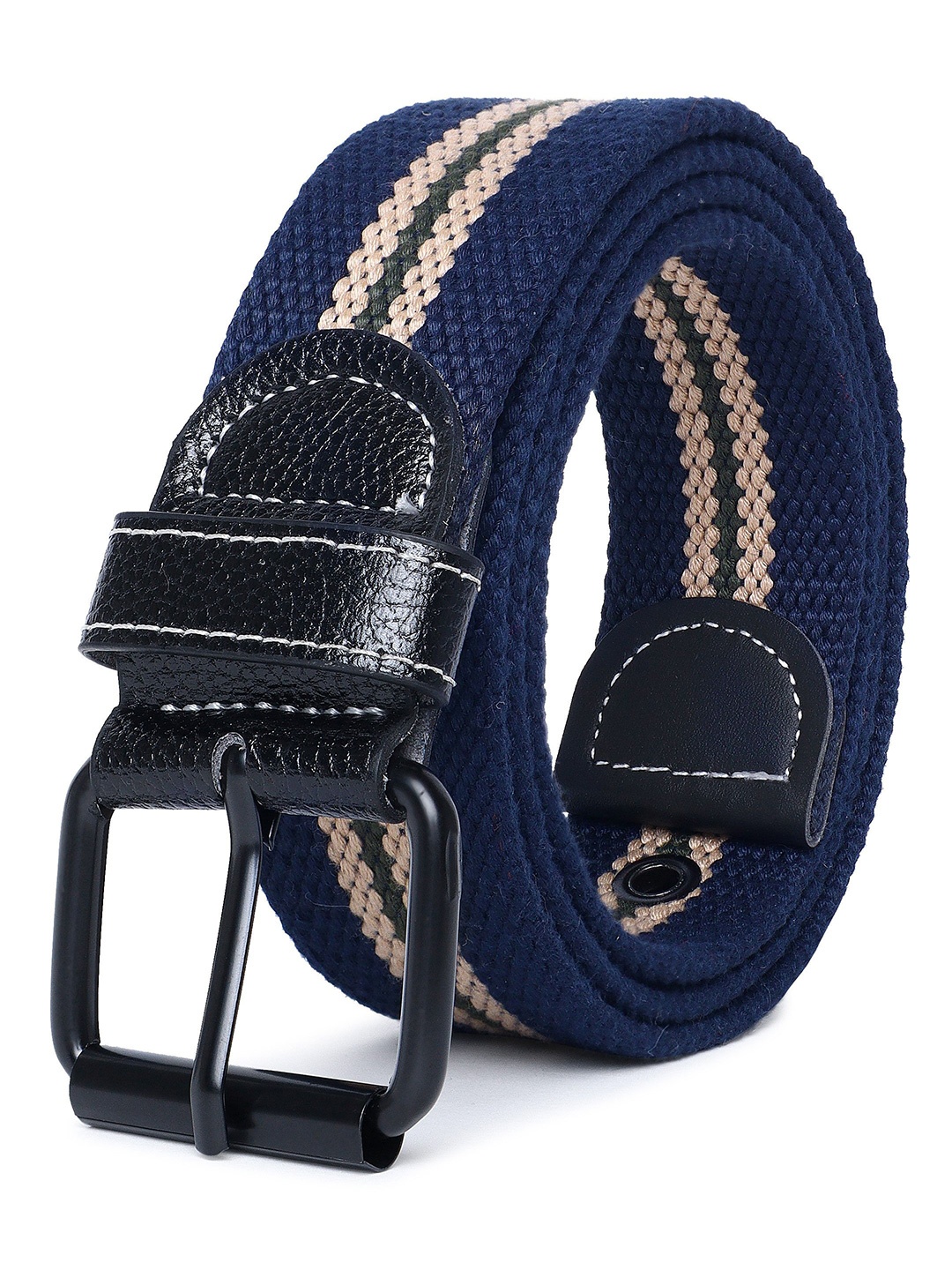 

Metronaut Men Textured Formal Belt, Blue