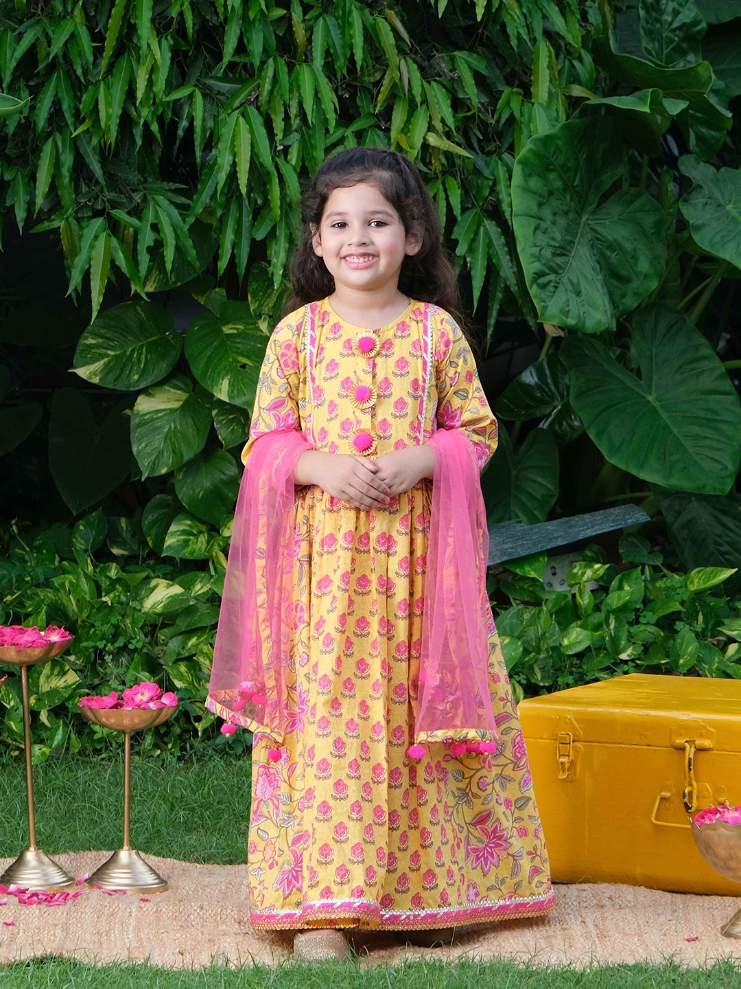 

EthIndia Fit & Flare Dress, Yellow