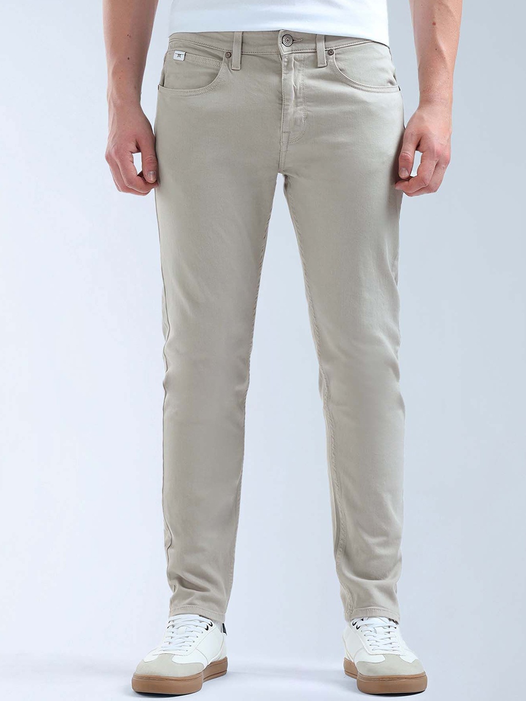 

Flying Machine Slash Slim Tapered Fit Mid Rise Jeans, Grey