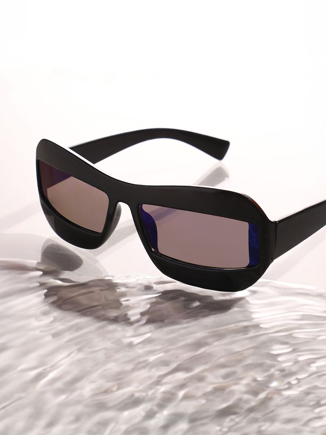

French Accent Men Rectangle Sunglasses with Polarised Lens SW25_FASG1138, Blue