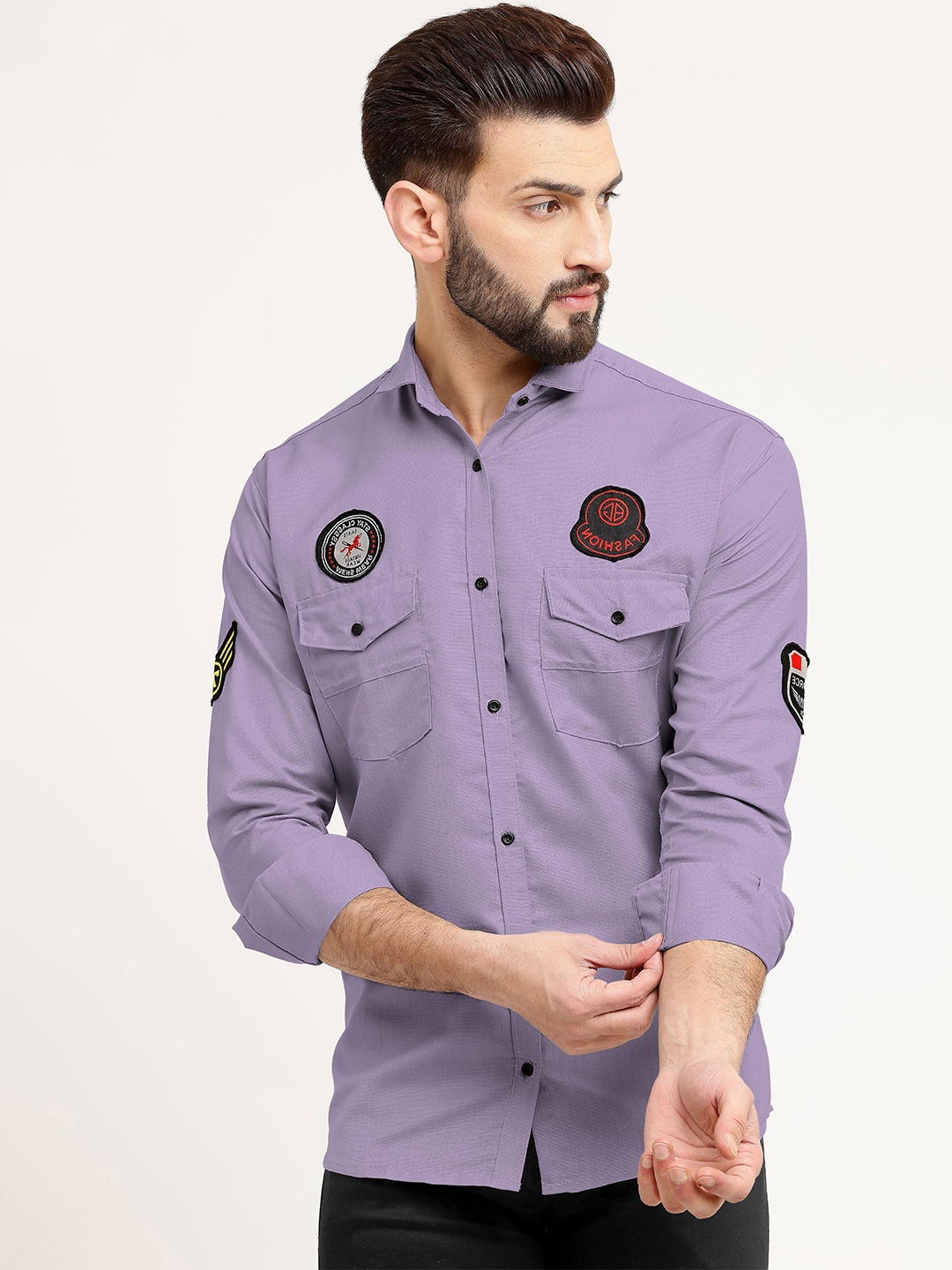 

WOXEN Men Original Opaque Casual Shirt, Purple