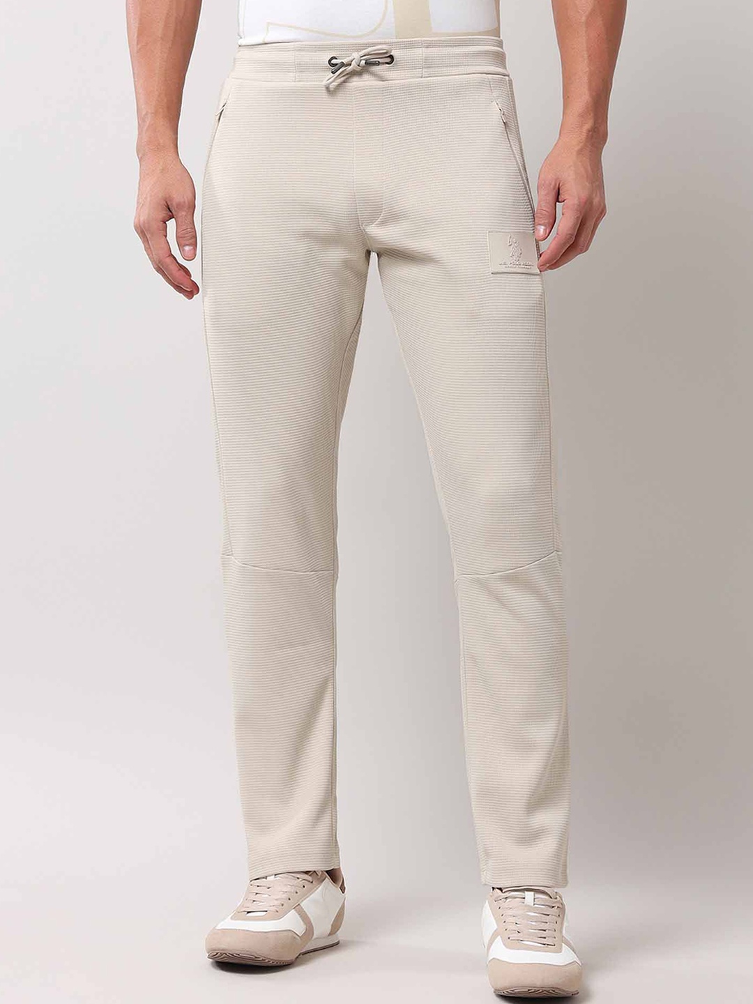 

U.S. Polo Assn. Denim Co. Men Mid Rise Track Pants, Beige