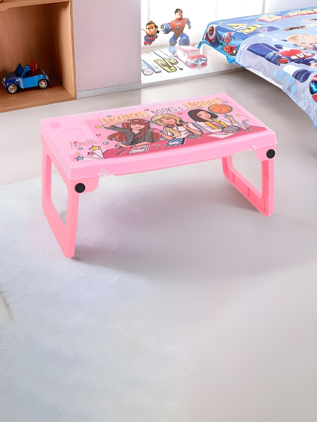 

Kuber Industries Pink & Black Printed Study Table