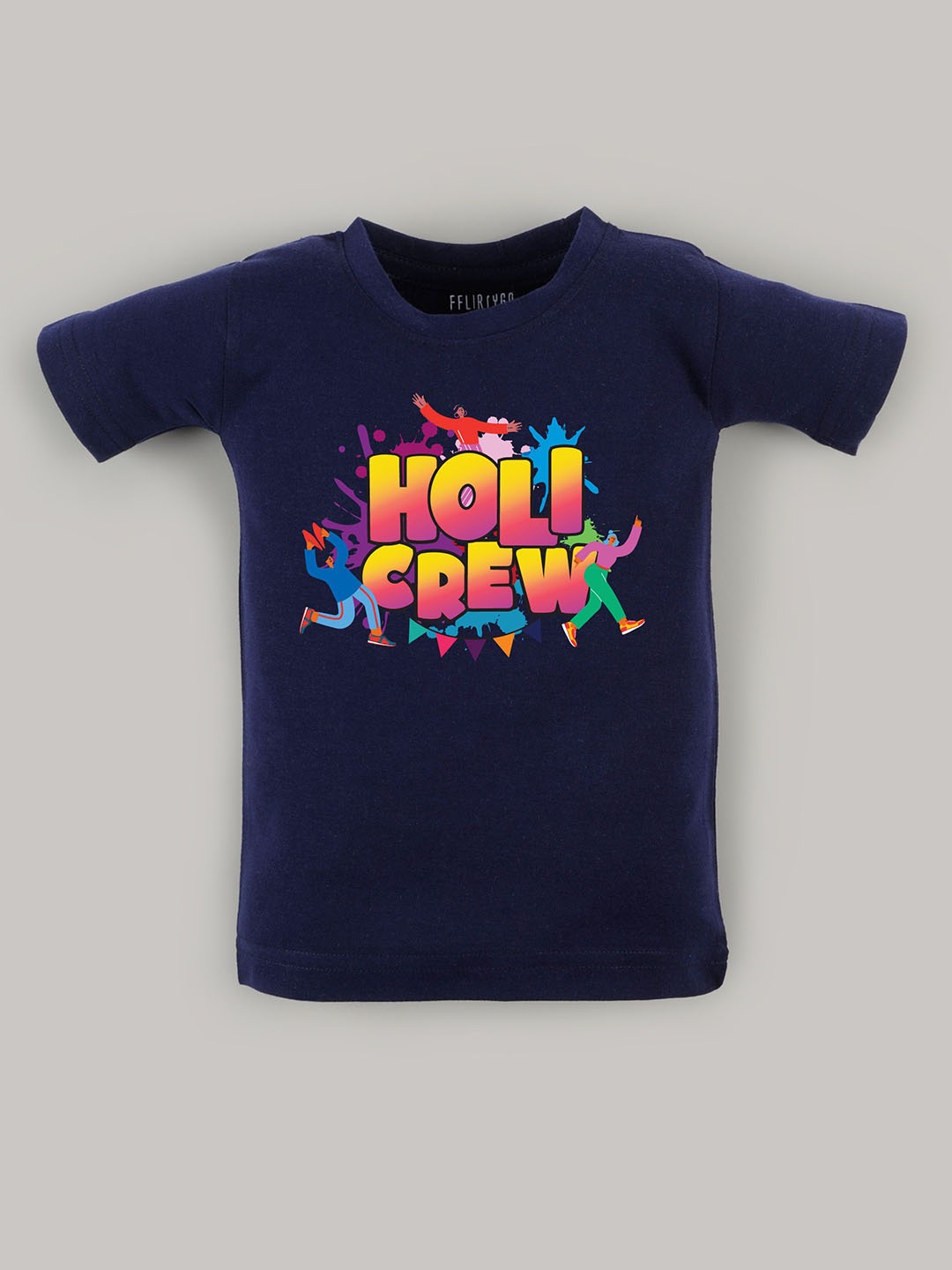 

FFLIRTYGO Unisex Kids Graphic Printed Round Neck Cotton T-shirt, Blue