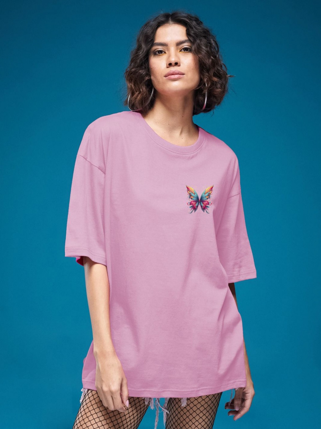 

SMARTEES Women Printed Applique T-shirt, Pink