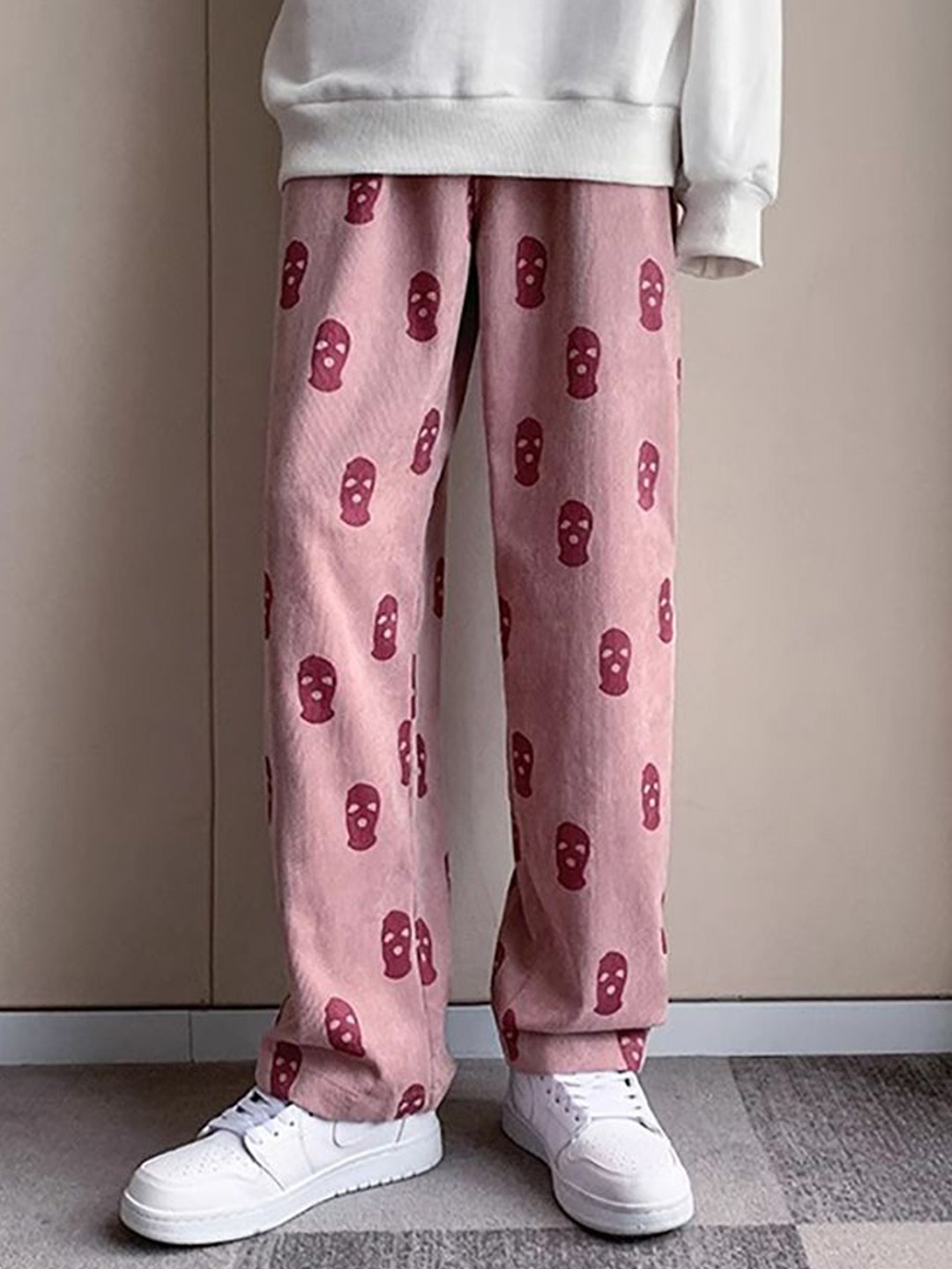 

StyleCast x Revolte Men Printed Easy Wash Trousers, Pink