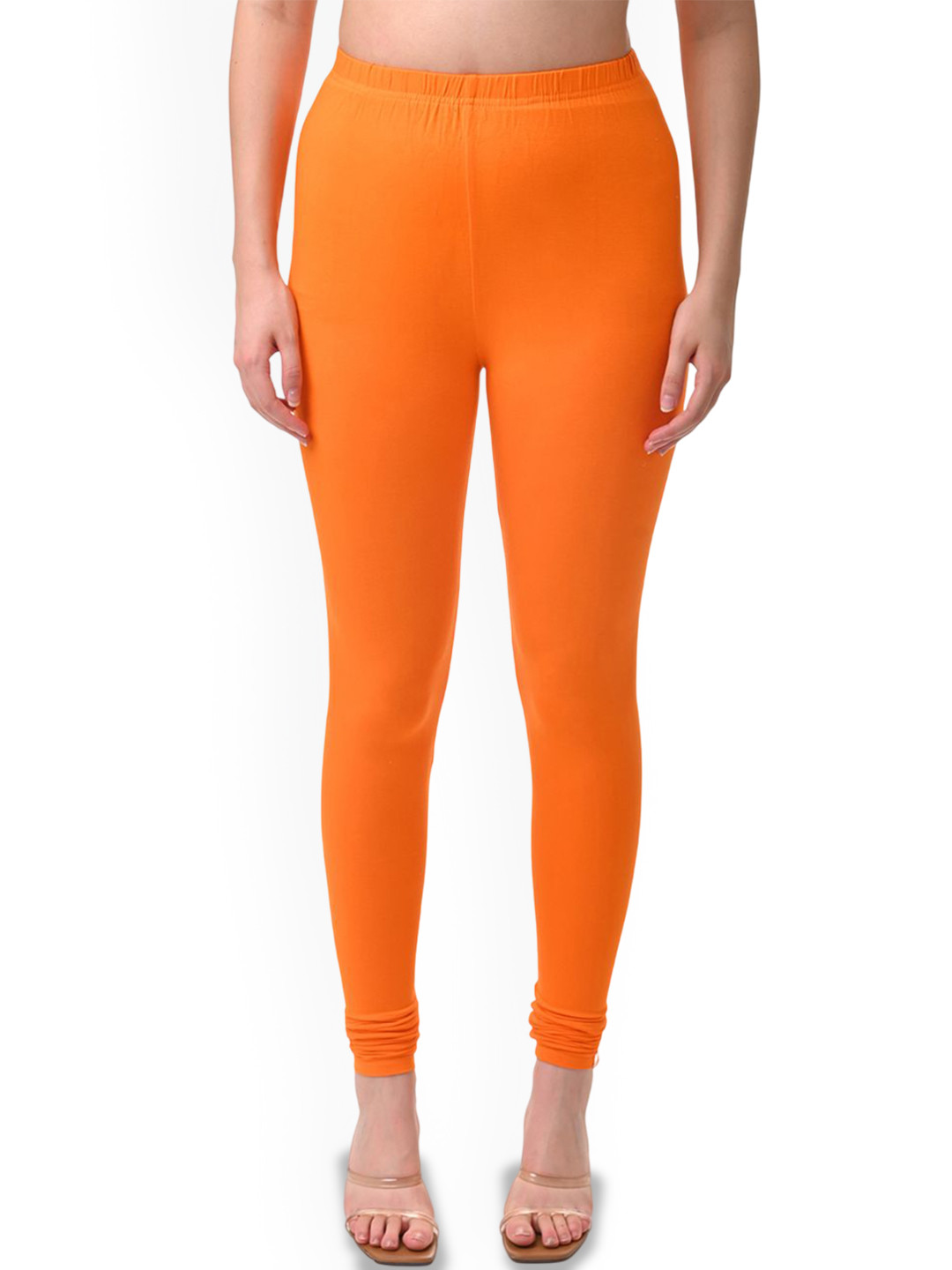

Fly Birds Women Mid-Rise Churidar-Length Leggings, Orange