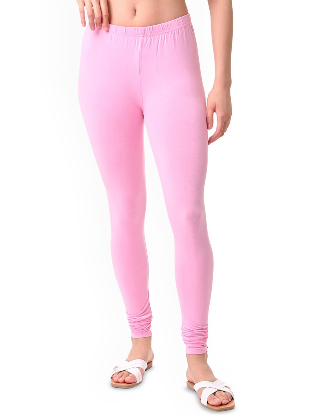 

Fly Birds Women Mid-Rise Churidar-Length Leggings, Pink