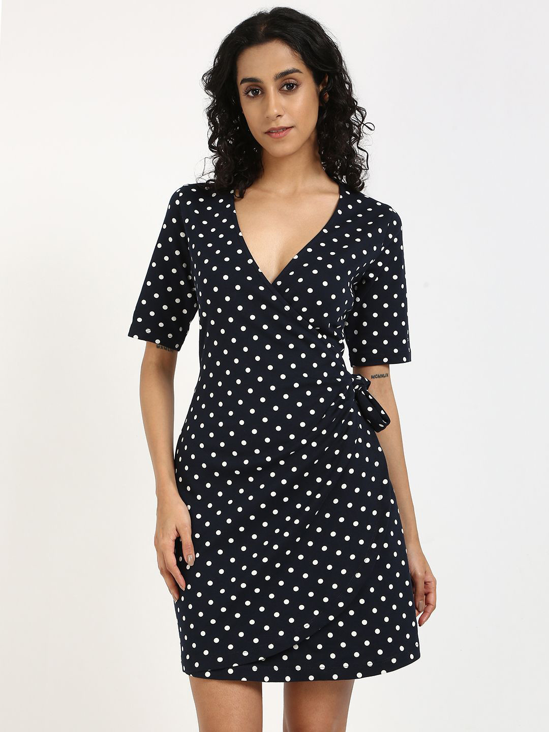 

Tommy Hilfiger Women Polka Dot Print Mini Dress, Black