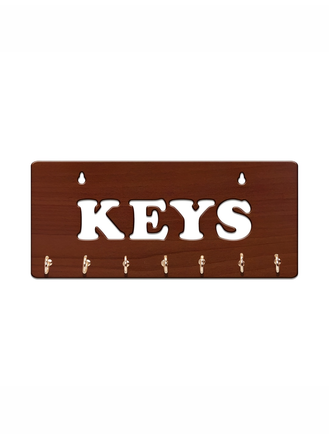 

SEHAZ ARTWORKS Brown 7 Hooks Wooden Key Holder