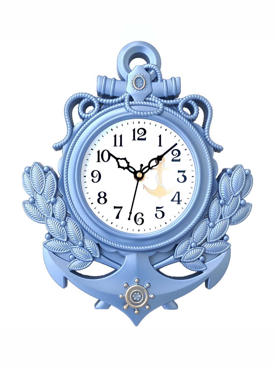 

Big Bang Blue & White Textured Traditional Wall Clock