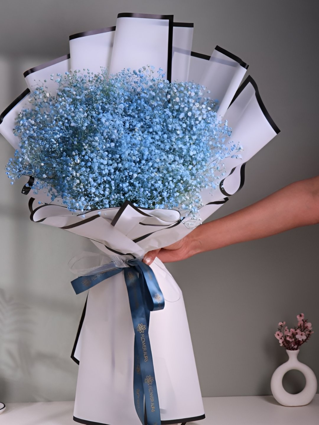 

Floweraura Fresh Blue Gypso Bunch Premium Flower Bouquet