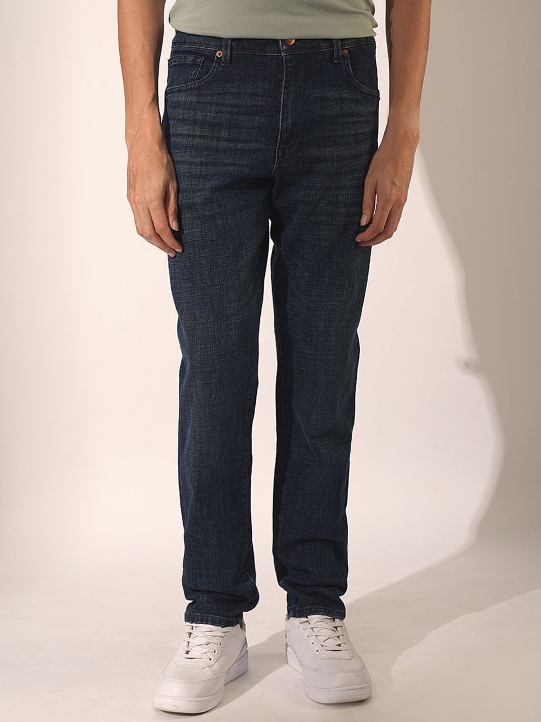 

SELECTED Men Slim Fit Light Fade Stretchable Jeans, Blue