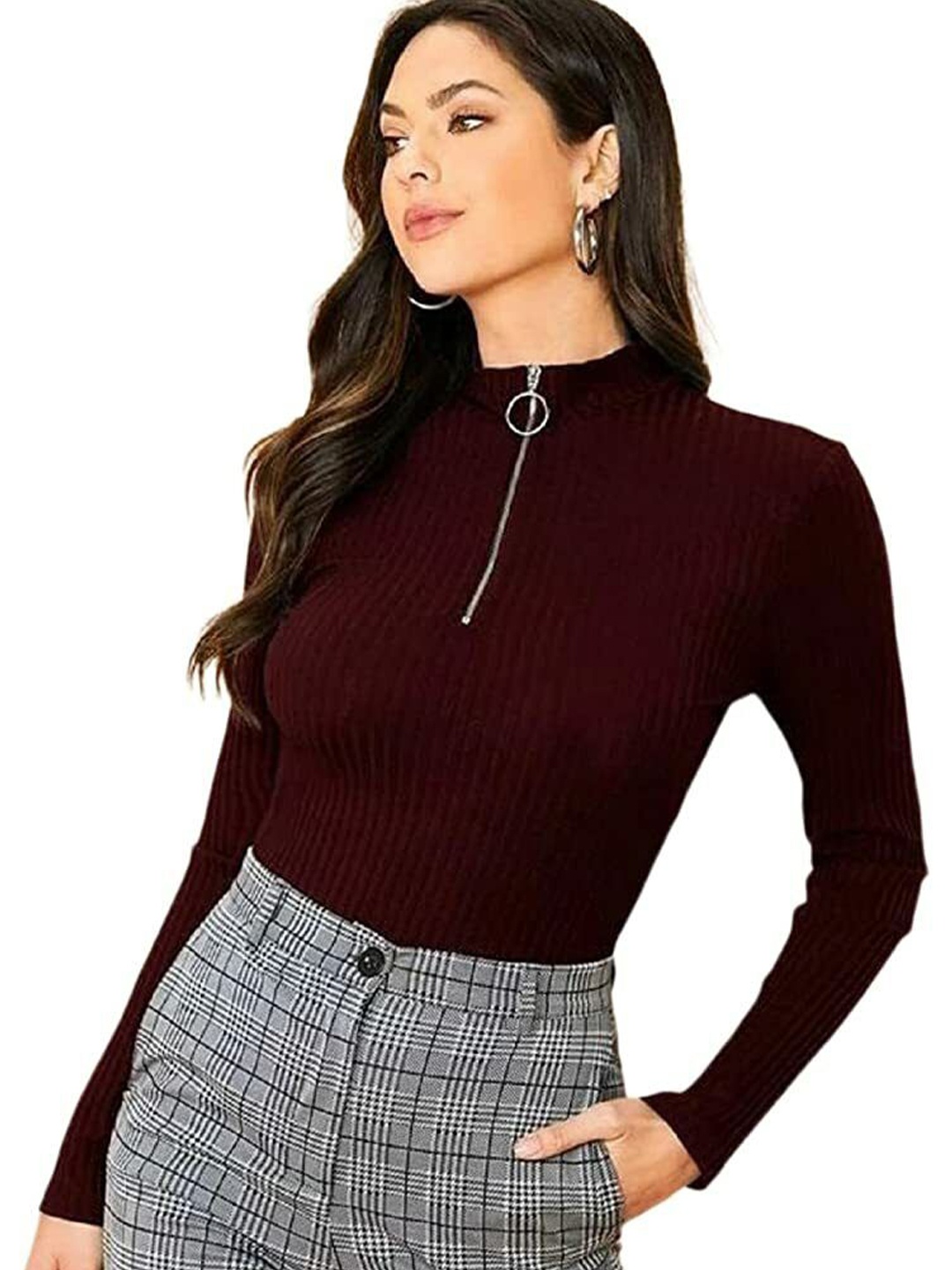 

STYLE PREZONE Top, Brown