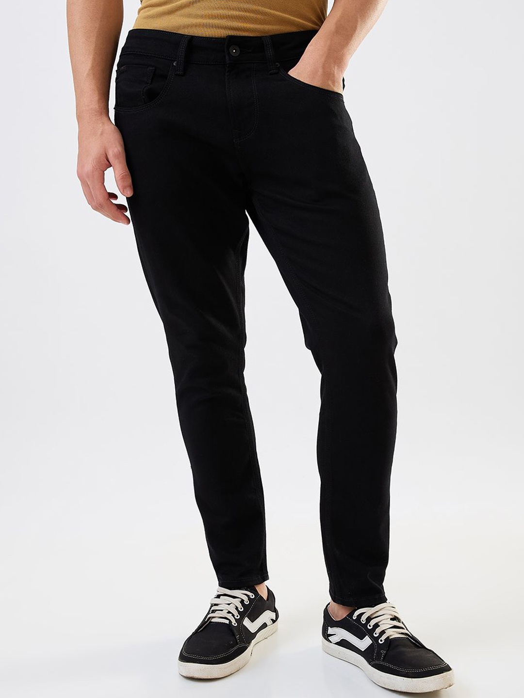 

SPYKAR Men Slim Fit Mid-Rise Jeans, Black