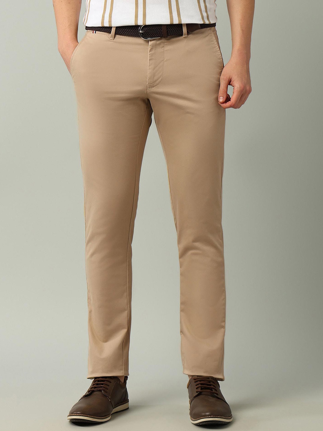 

Arrow Sport AutoFlex Mid Rise Slim Fit Trousers, Beige