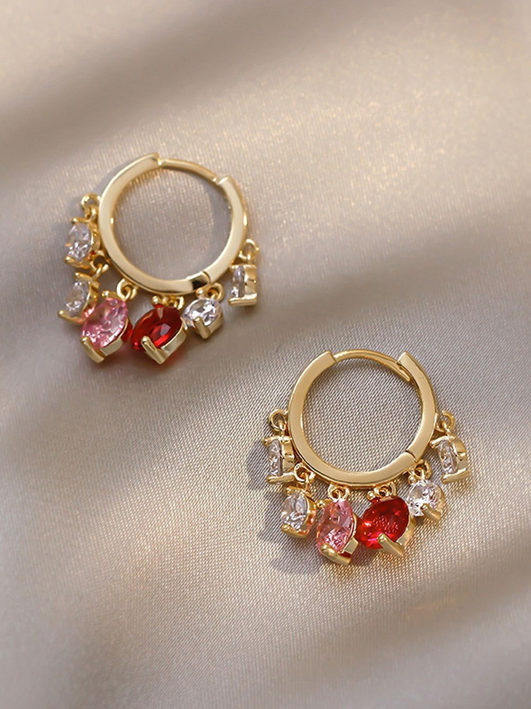 

Just Lil Things Contemporary Hoop Earrings, Multi