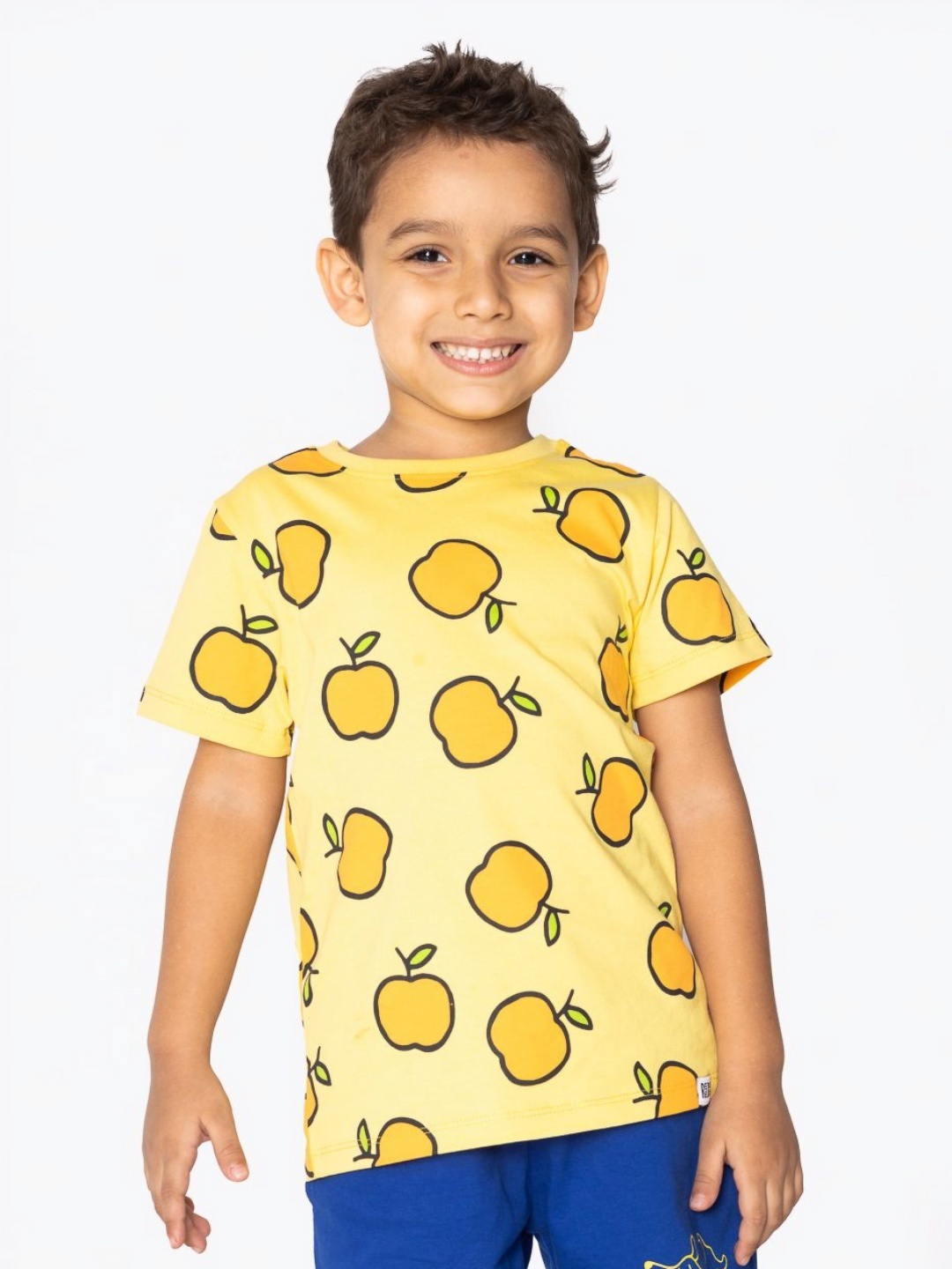 

Reedoo Unisex Kids Bio Finish Conversational Printed Round Neck Cotton T-shirt, Yellow