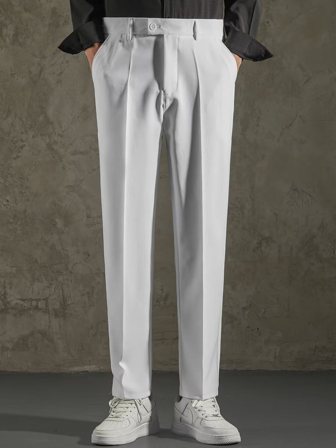 

StyleCast x Revolte Men Pleated Trousers, Grey