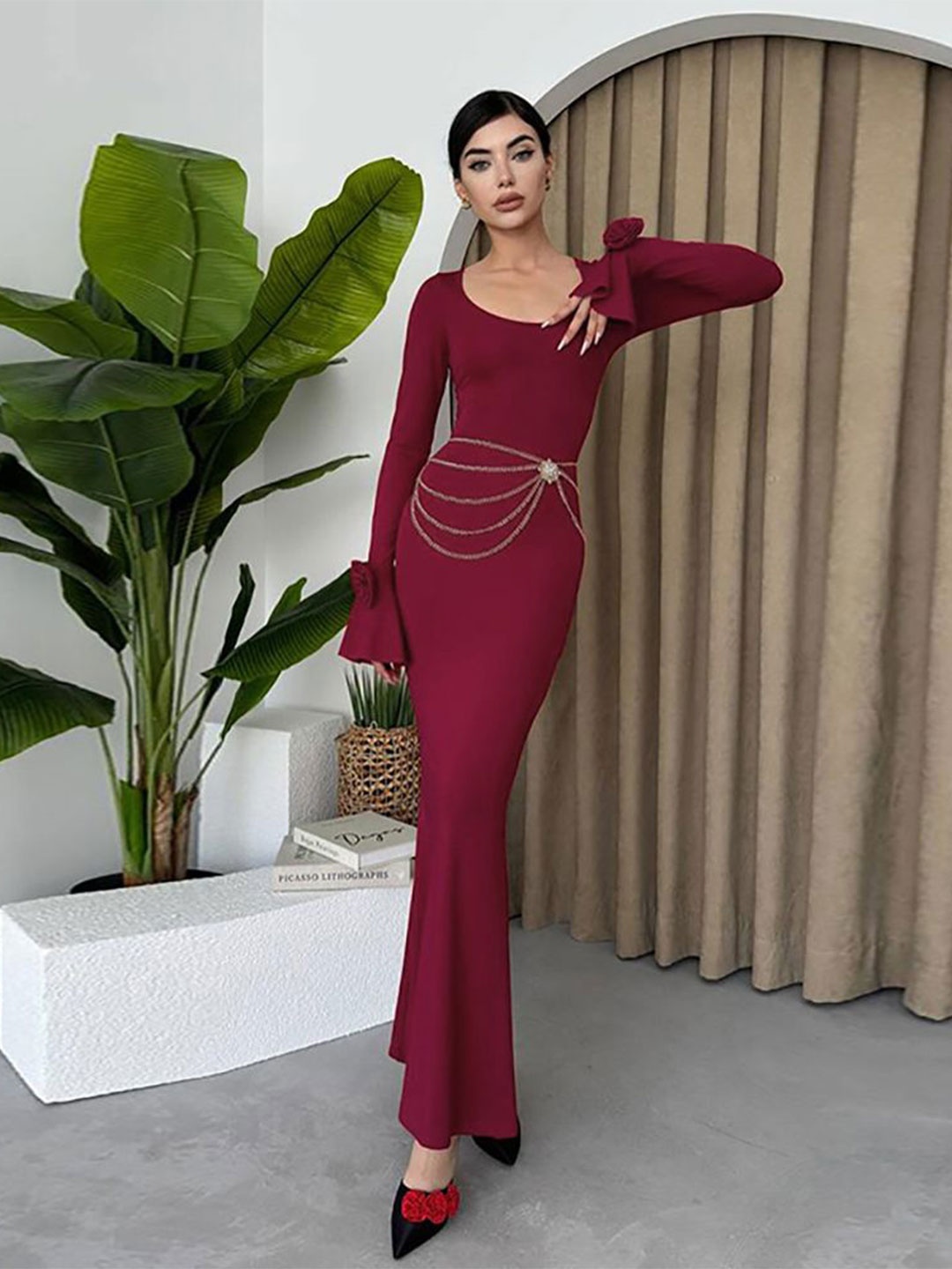 

StyleCast x Revolte Bodycon Maxi Dress, Red