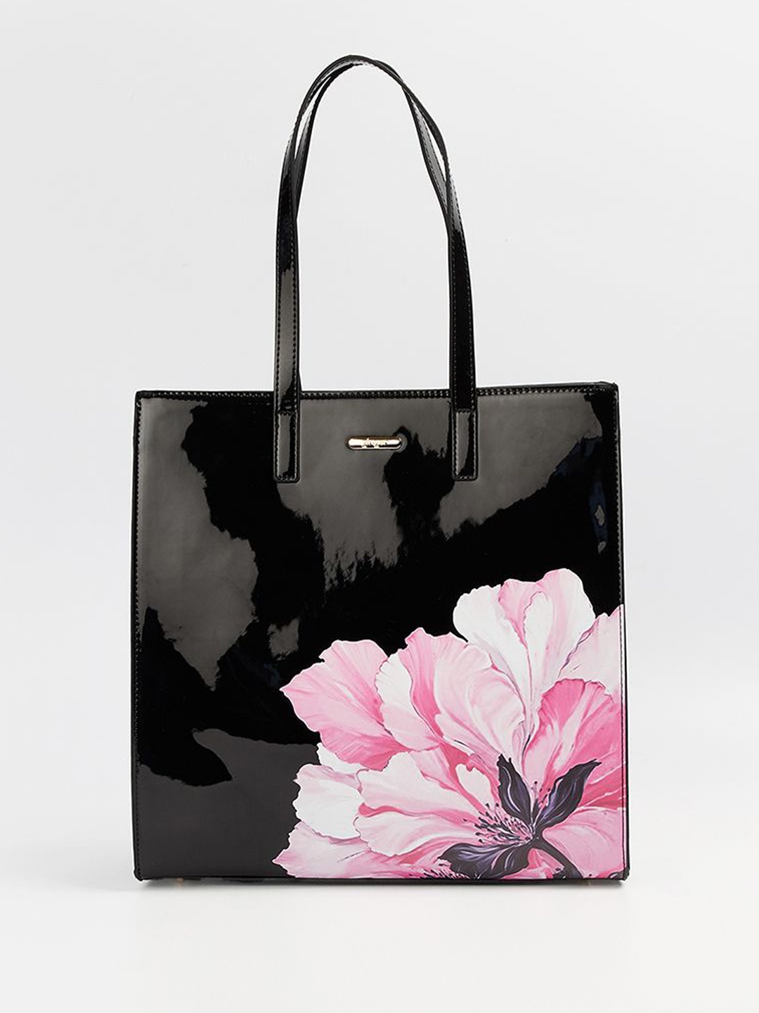 

Ginger by Lifestyle Women Floral Printed Structured Shoulder Bag, Black