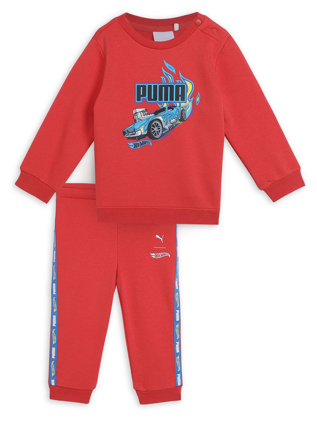 

Puma Hot Wheels Boys Printed Sweatshirt With Jogger, Red