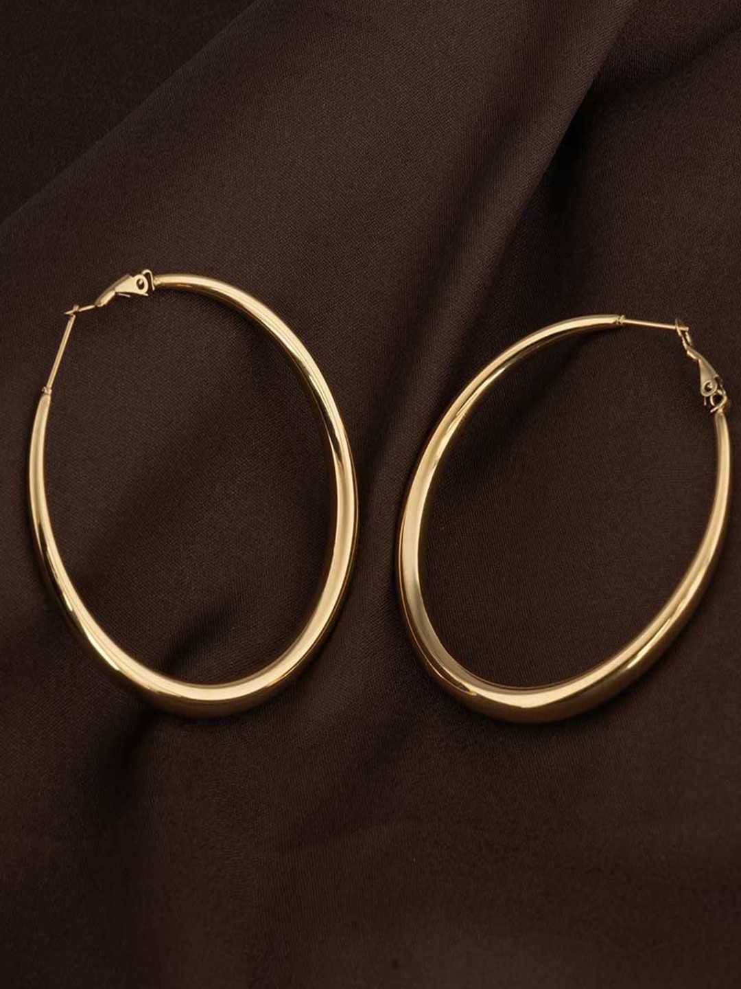 

PALMONAS Contemporary Hoop Earrings, Gold