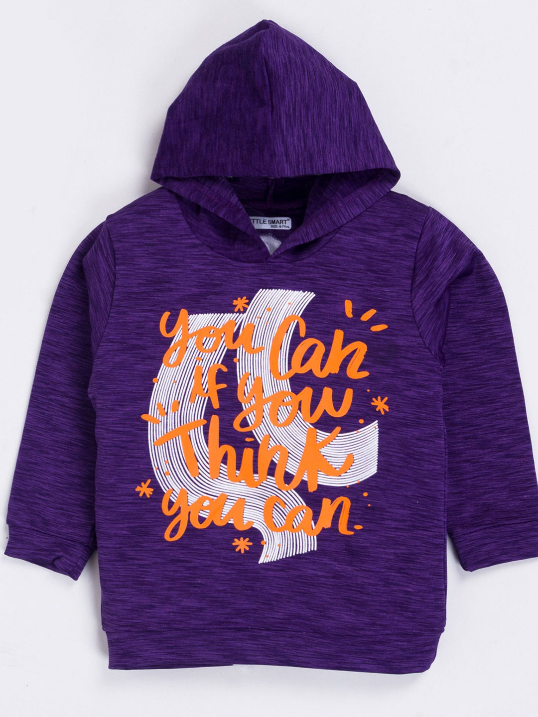 

BAESD Boys Typography Printed Stylish Hooded Sweatshirt, Purple